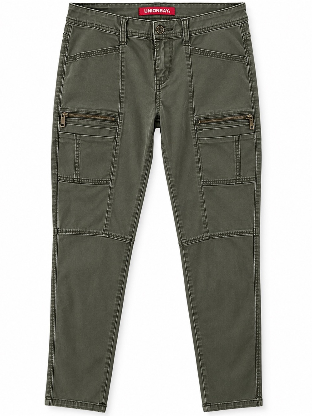 UNIONBAY Women’s Olive Green Cargo Utility Pants Juniors 7 Y2K